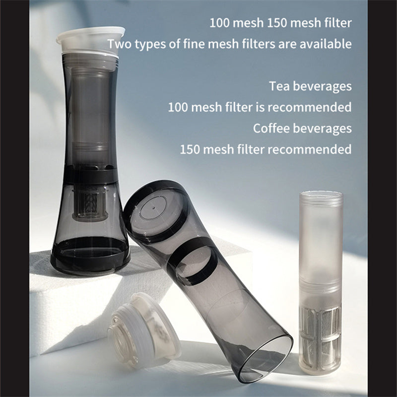 Personal and portable, trending, cold coffee, brewer
Perfect for iced coffee lovers
• portable
• iced coffee
• refrigerator safe
• Easy to wash