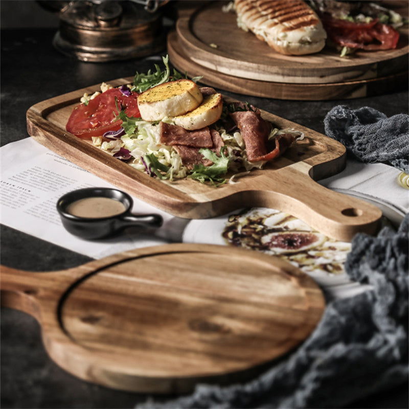 Steak plate Wood Western plate Pizza tray - TheCozyCanteen
